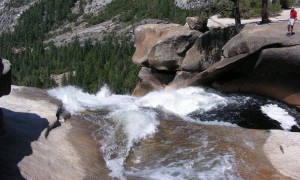Looking down from the top of Nevada Fall