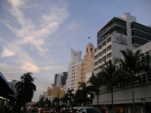 View along Collins Avenue, Miami