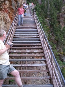 Steep steps on Uncle Tom's Trail, Grand Canyon of the Yellowstone