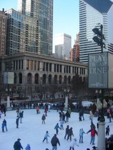 Ice Skating in front of the Park Grill