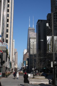 View along Michigan Avenue, Chicago