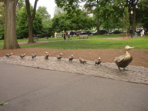 Make way for ducklings sculpture, Boston Public Garden
